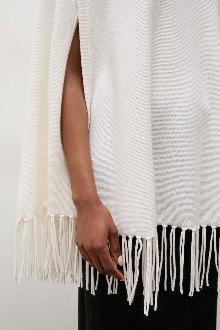 Poncho damskie wełniane Answear.LAB beżowy ZPJ2424