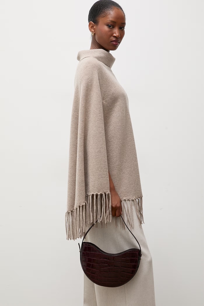 Poncho damskie wełniane Answear.LAB ZPJ2424 beżowy