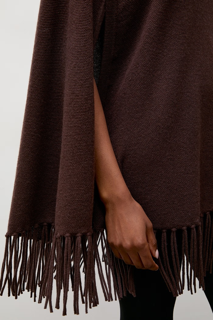 Poncho damskie wełniane Answear.LAB brązowy ZPJ2424