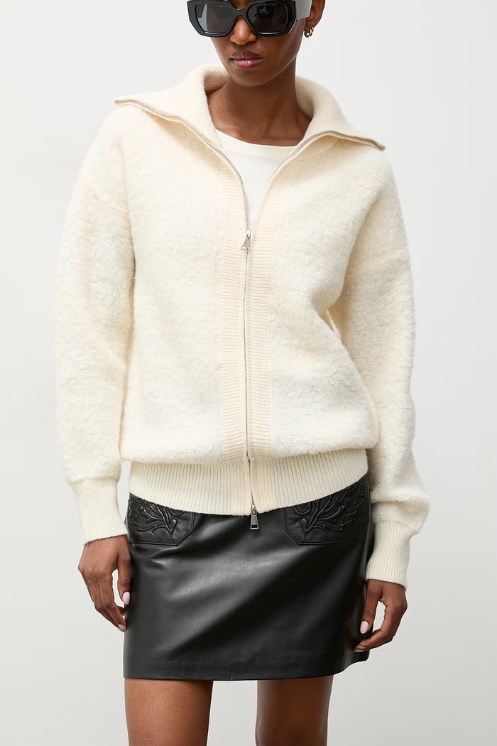 Sweter rozpinany damski wełniany Answear.LAB WF2999.fjk beżowy