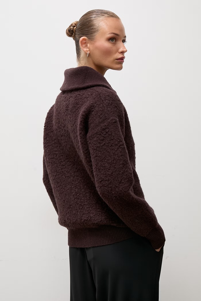 Odzież Answear.LAB Sweter rozpinany damski wełniany WF2999.fjk brązowy