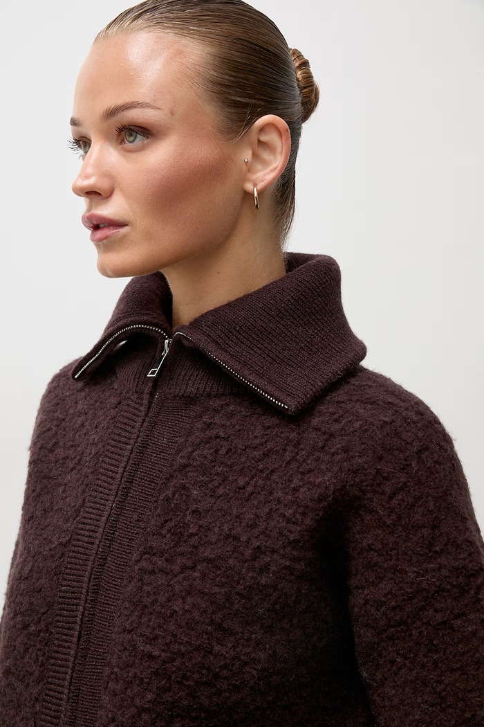 Sweter rozpinany damski wełniany Answear.LAB WF2999.fjk brązowy
