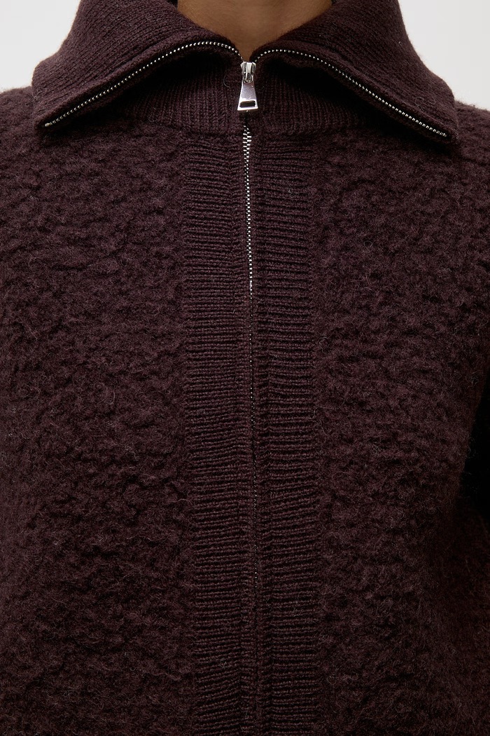Sweter rozpinany damski wełniany Answear.LAB brązowy WF2999.fjk