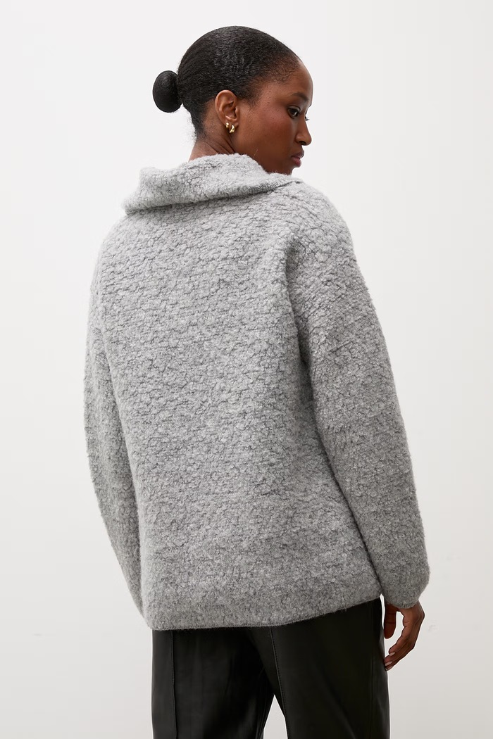 Odzież Answear.LAB Sweter damski wełniany CJF2979.fjk szary