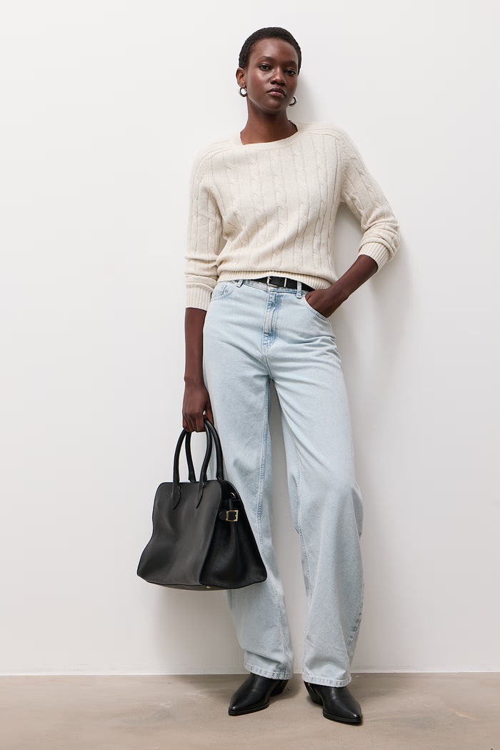 Answear.LAB Sweter damski z wełną FF2988.fjk beżowy WA26