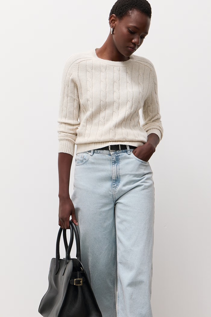 Sweter damski z wełną Answear.LAB beżowy FF2988.fjk