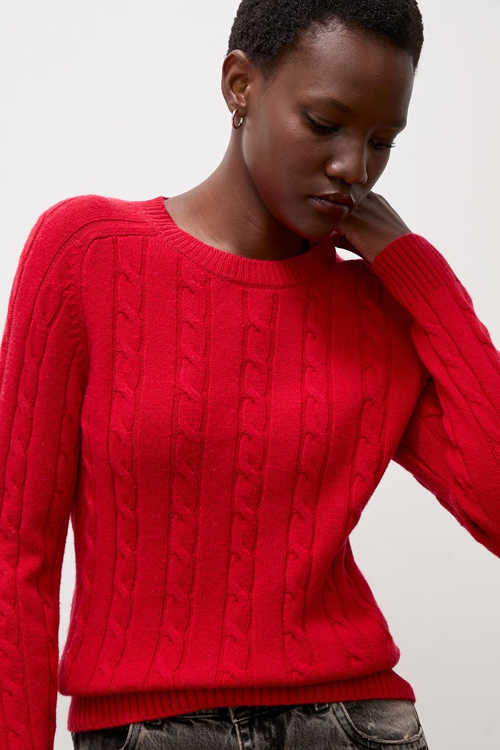 Sweter damski z wełną Answear.LAB FF2988.fjk czerwony