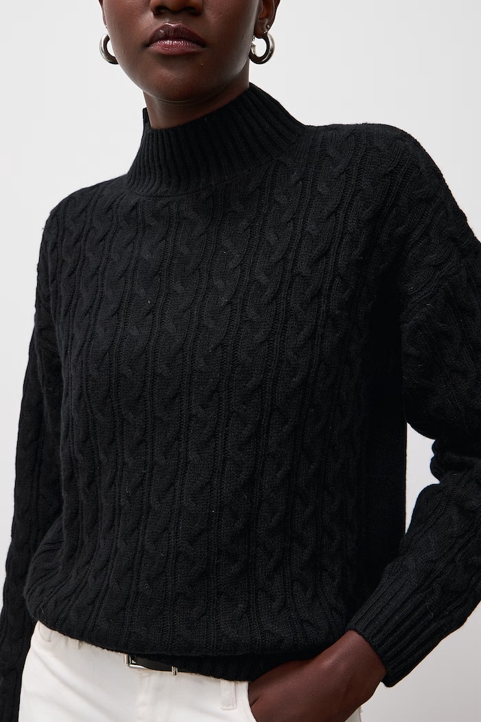 Sweter damski z wełną Answear.LAB WF2990.fjk czarny