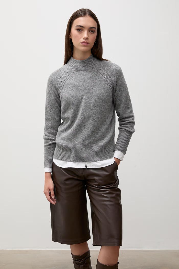Sweter damski z wełną Answear.LAB ASF2922.fjk szary