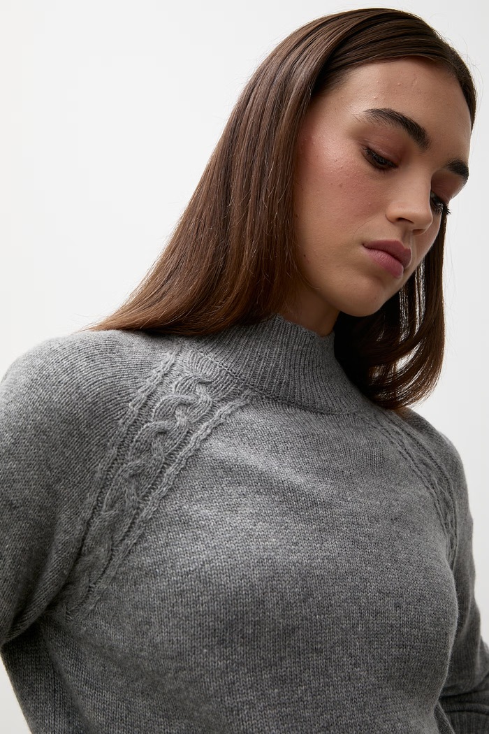 Sweter damski z wełną Answear.LAB szary ASF2922.fjk