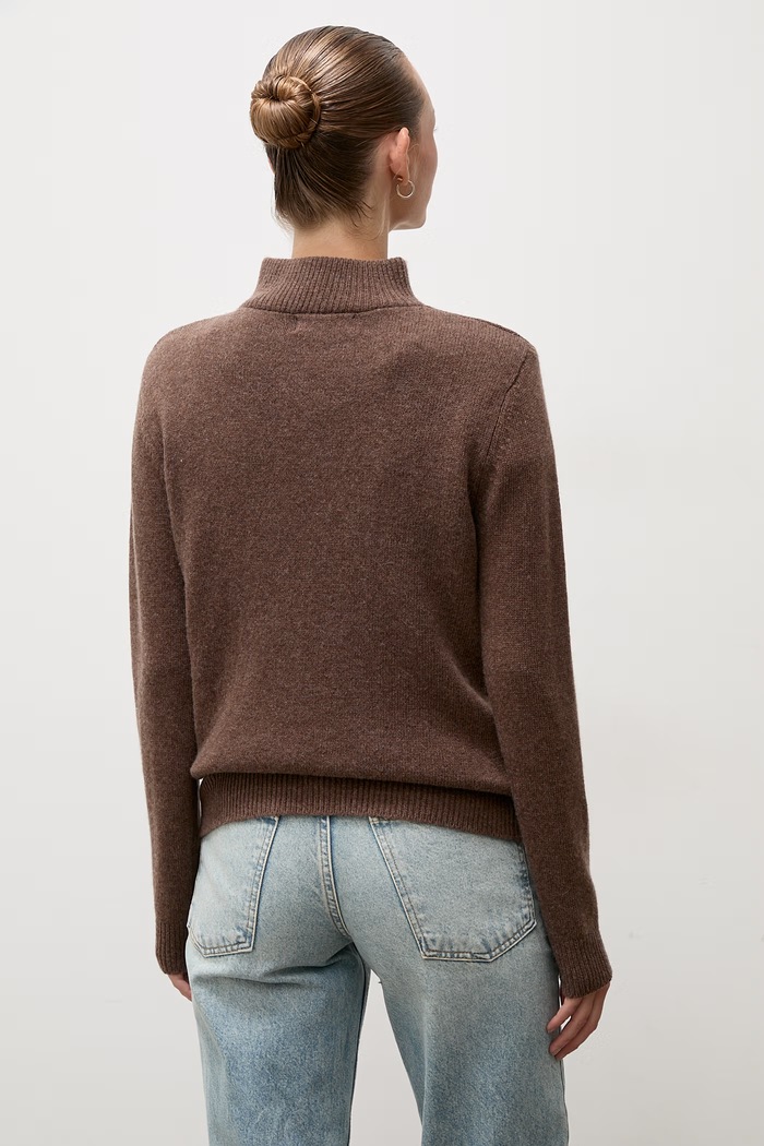 Odzież Answear.LAB Sweter damski z wełną CJF2976.fjk brązowy
