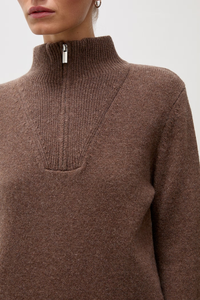 Sweter damski z wełną Answear.LAB brązowy CJF2976.fjk