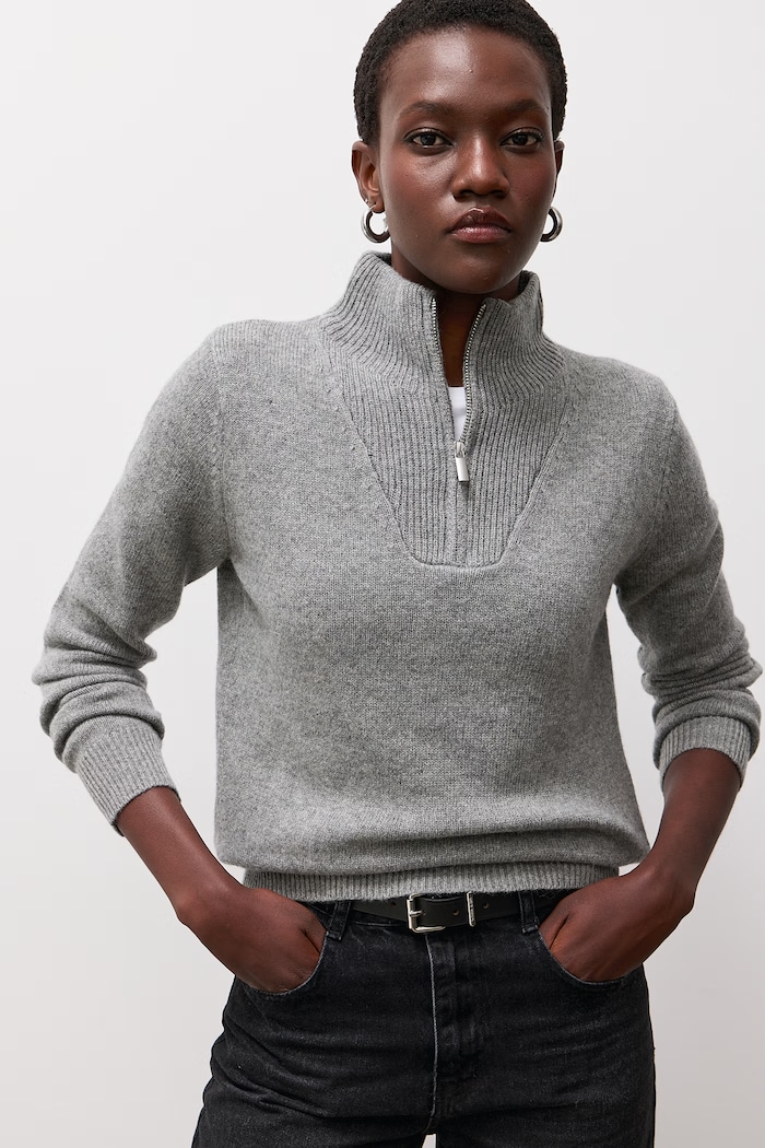 Sweter damski z wełną Answear.LAB CJF2976.fjk szary