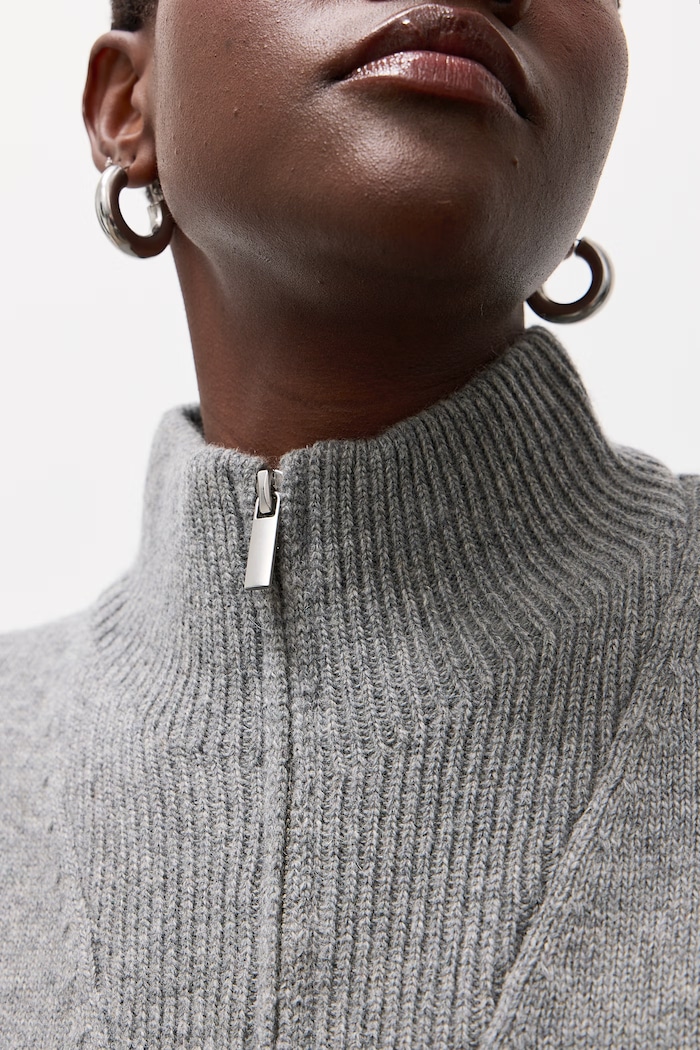 Sweter damski z wełną Answear.LAB szary CJF2976.fjk