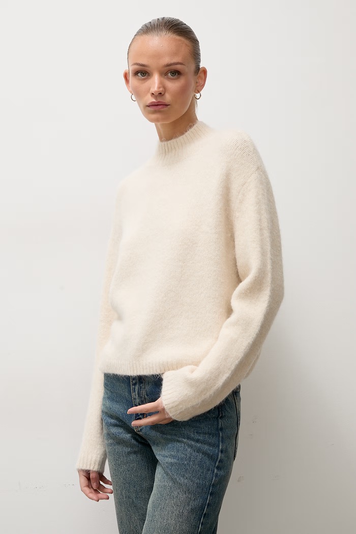 Answear.LAB sweter damski z wełną beżowy lu1171.frjr