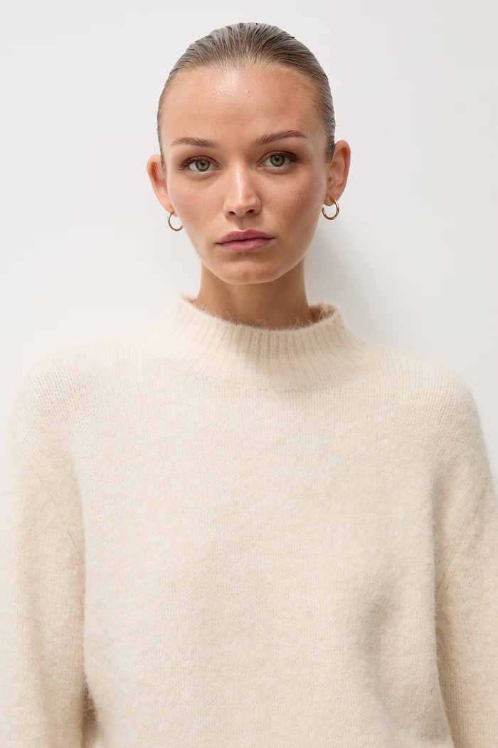 Answear.LAB sweter damski z wełną lu1171.frjr beżowy