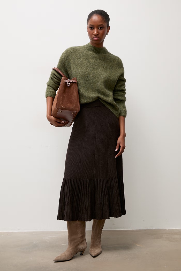 Answear.LAB Sweter damski z wełną lu1171.frjr zielony WA26