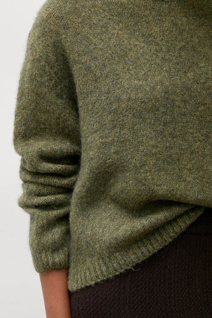 Sweter damski z wełną Answear.LAB zielony lu1171.frjr