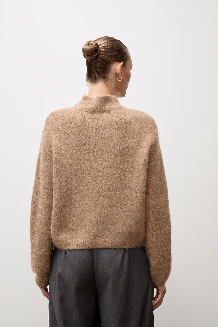 Odzież Answear.LAB Sweter damski z wełną lu1171.frjr brązowy