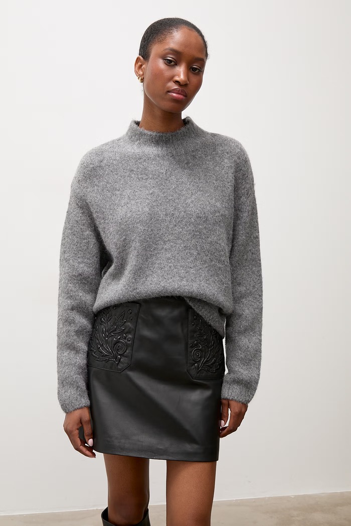 Sweter damski z wełną Answear.LAB lu1171.frjr szary