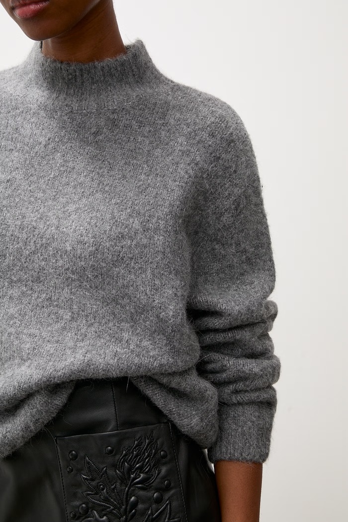 Sweter damski z wełną Answear.LAB szary lu1171.frjr