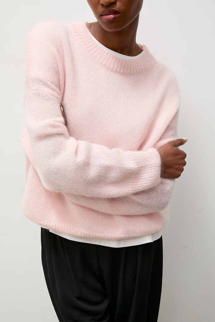 Answear.LAB Sweter damski z dodatkiem wełny różowy lu1167.frjr