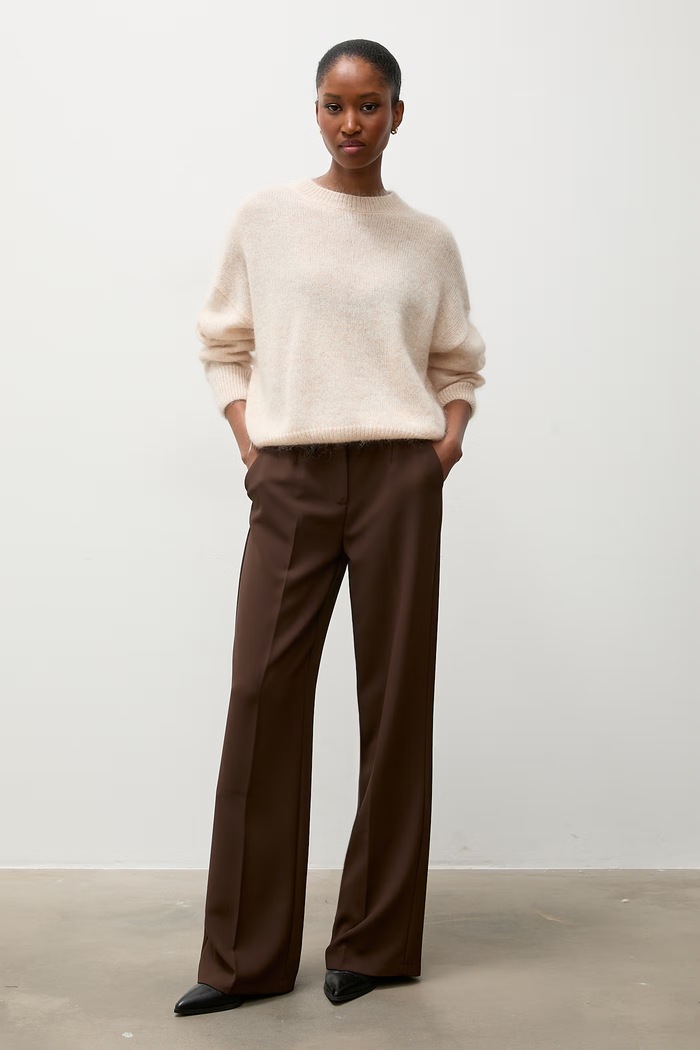 Answear.LAB Sweter damski z dodatkiem wełny lu1167.frjr beżowy WA26