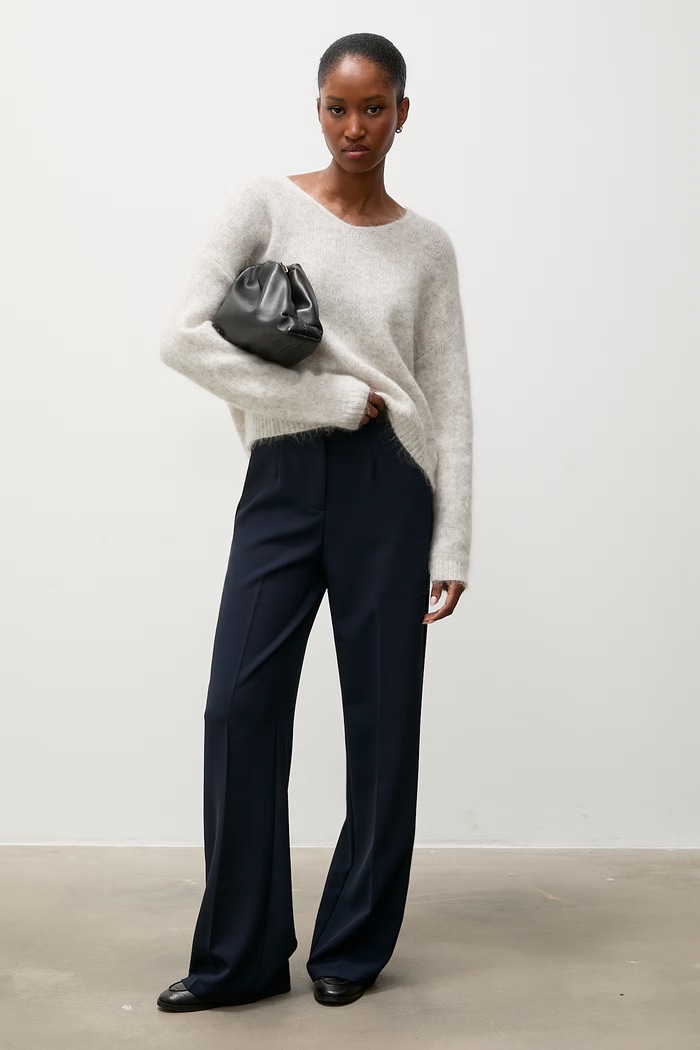 Answear.LAB Sweter damski z dodatkiem wełny lu1167Long.frjr szary WA26