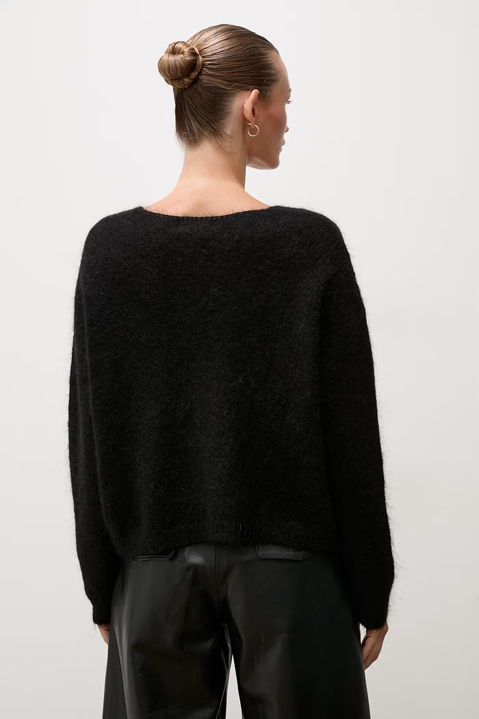 Odzież Answear.LAB sweter damski z dodatkiem wełny lu1167Long.frjr czarny