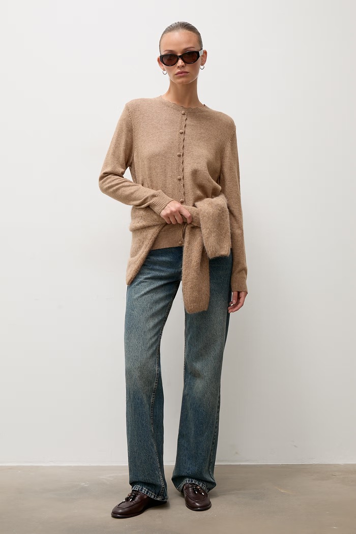 Answear.LAB sweter damski z wełną lu1179.frjr brązowy WA26