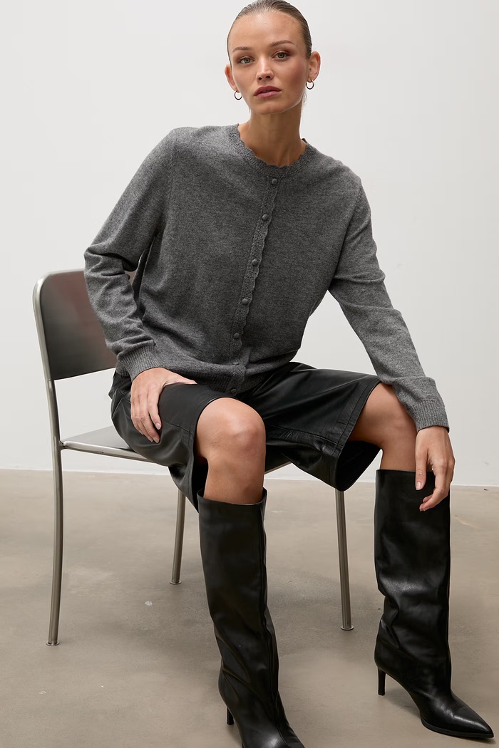 Answear.LAB sweter damski z wełną lu1179.frjr szary WA26