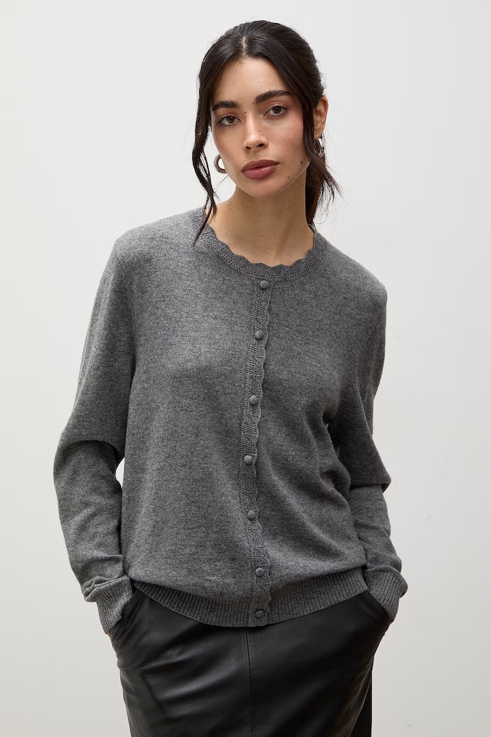 Sweter damski z wełną Answear.LAB lu1179.frjr szary