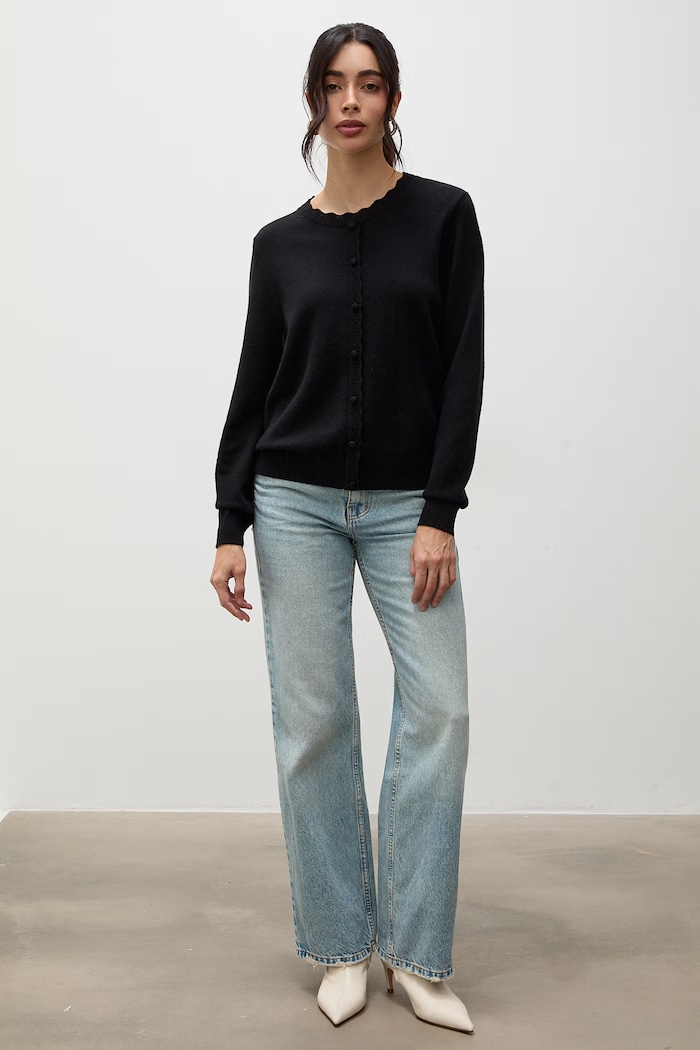 Sweter damski z wełną Answear.LAB lu1179.frjr czarny