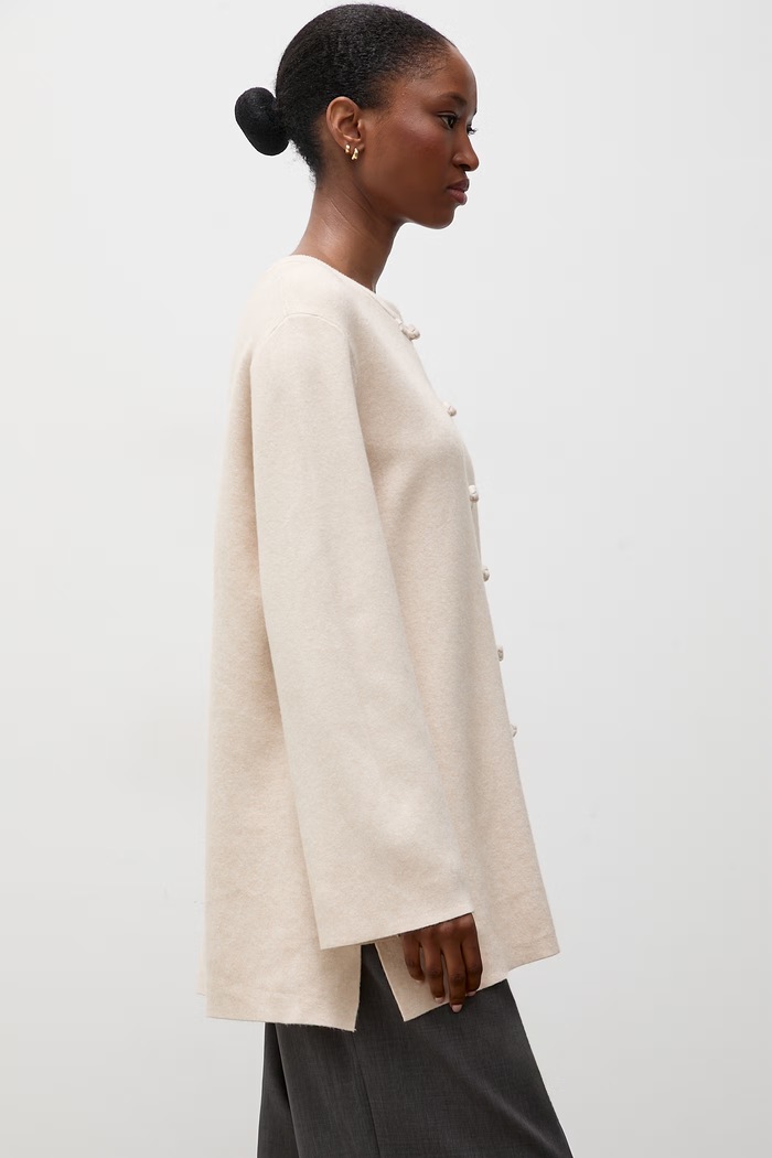 Answear.LAB sweter rozpinany damski z wiskozą beżowy ME1164.SZORT.fjr