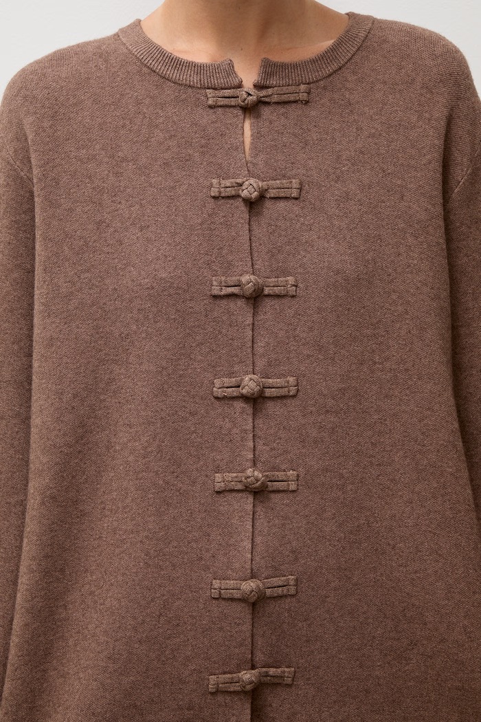 Answear.LAB sweter rozpinany damski z wiskozą ME1164.SZORT.fjr brązowy