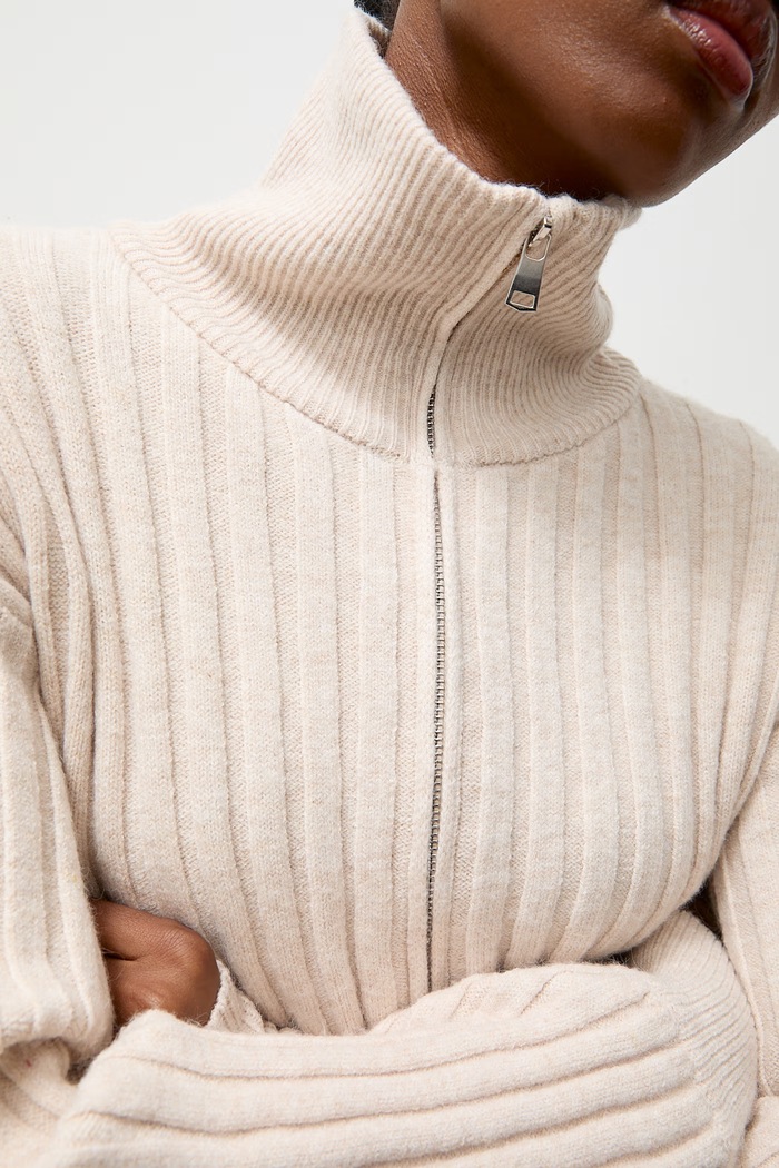Sweter rozpinany damski z wiskozą Answear.LAB beżowy 7192.fjr