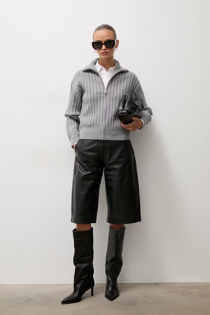 Answear.LAB Sweter rozpinany damski z wiskozą 7192.fjr szary WA26
