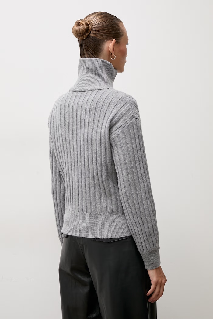 Odzież Answear.LAB Sweter rozpinany damski z wiskozą 7192.fjr szary