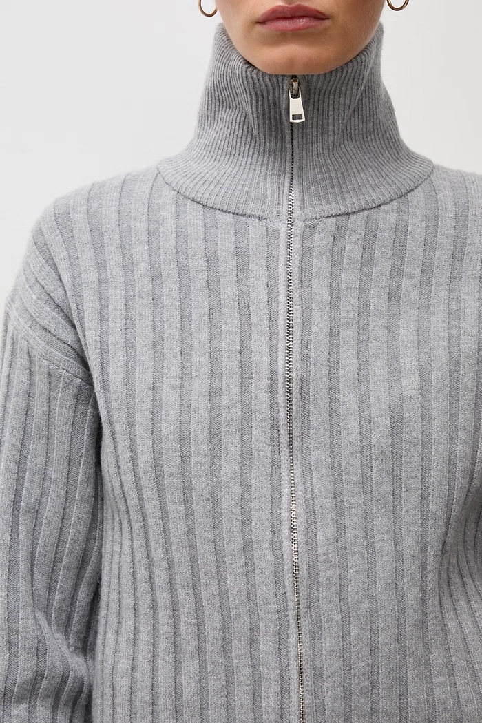 Sweter rozpinany damski z wiskozą Answear.LAB szary 7192.fjr