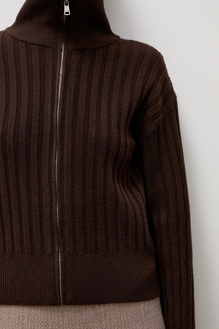 Sweter rozpinany damski z wiskozą Answear.LAB brązowy 7192.fjr