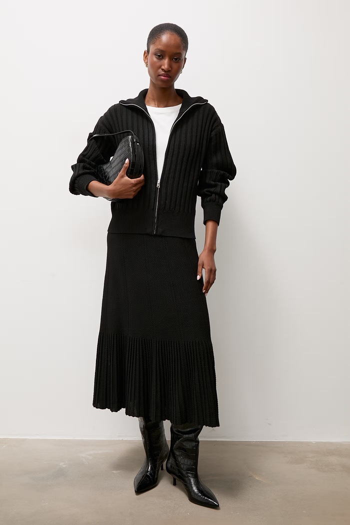 Answear.LAB Sweter rozpinany damski z wiskozą 7192.fjr czarny WA26