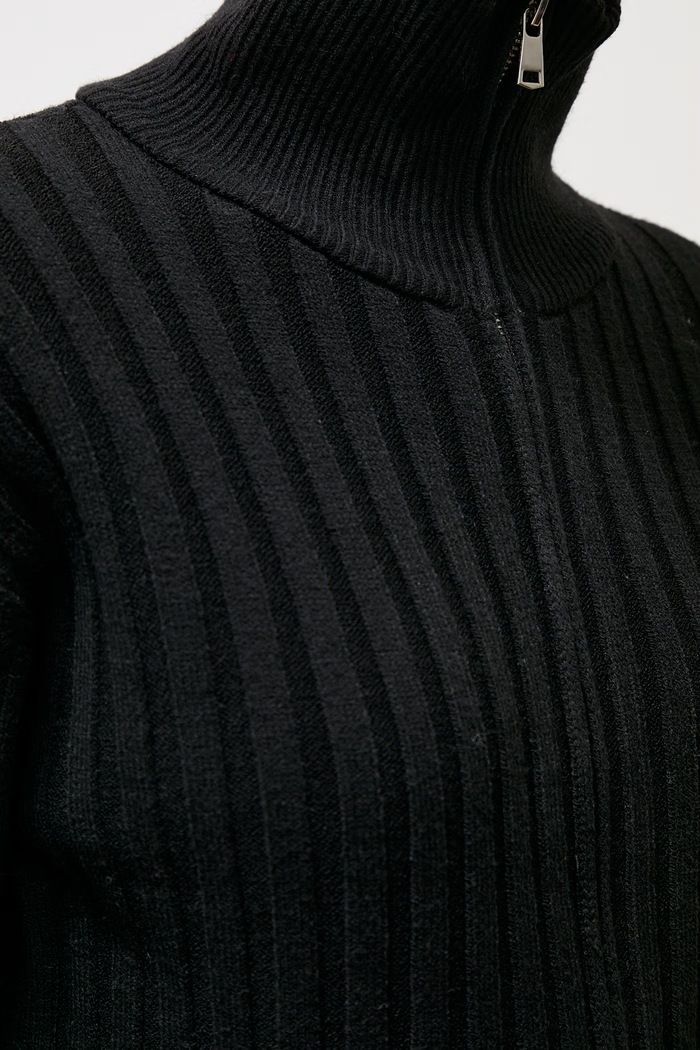 Sweter rozpinany damski z wiskozą Answear.LAB czarny 7192.fjr