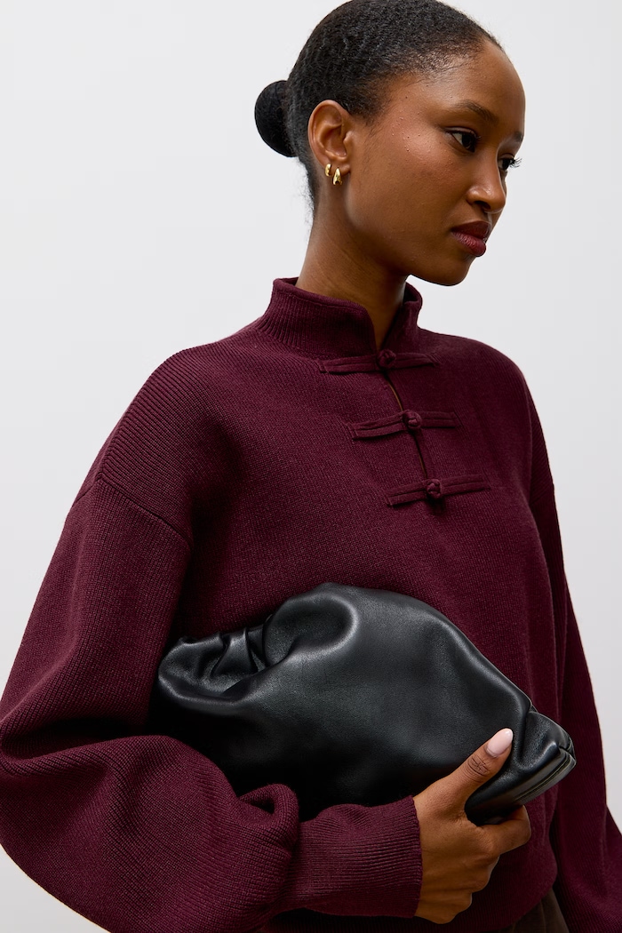 Sweter damski z wiskozą Answear.LAB QT91064 bordowy