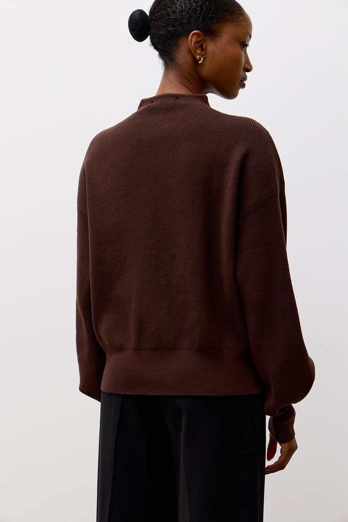 Odzież Answear.LAB Sweter damski z wiskozą QT91064 brązowy