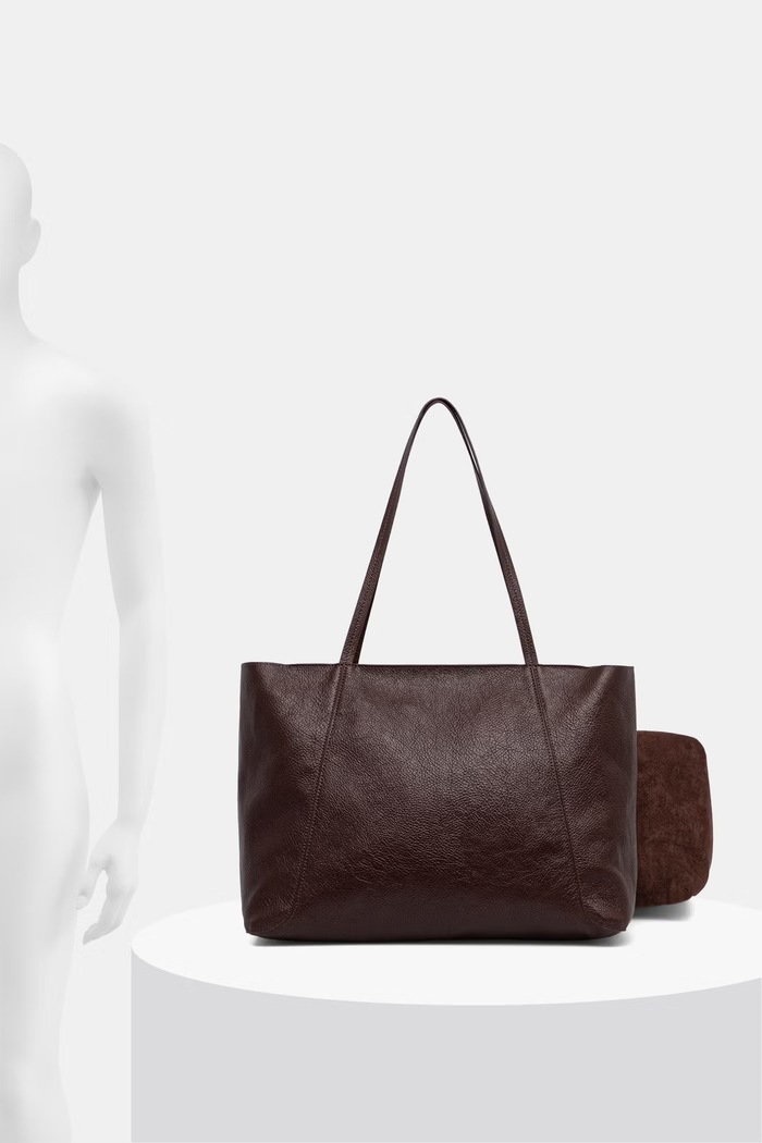 Torebka shopper damska z imitacji skóry Answear.LAB brązowy P25259-1.hak