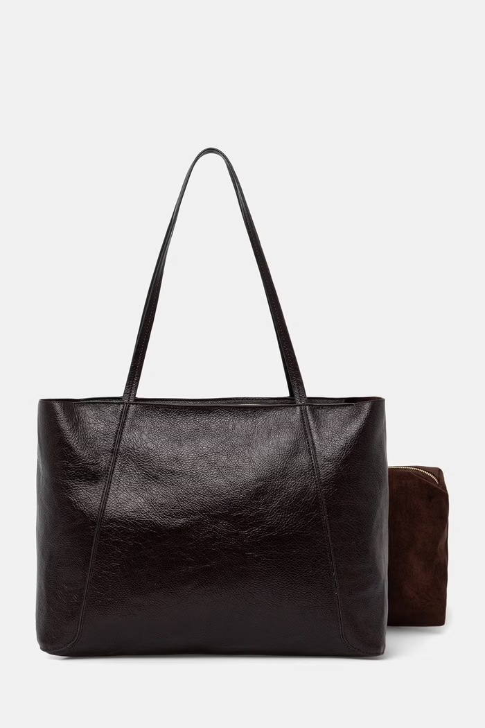 Answear.LAB Torebka shopper damska z imitacji skóry brązowy P25259-1.hak
