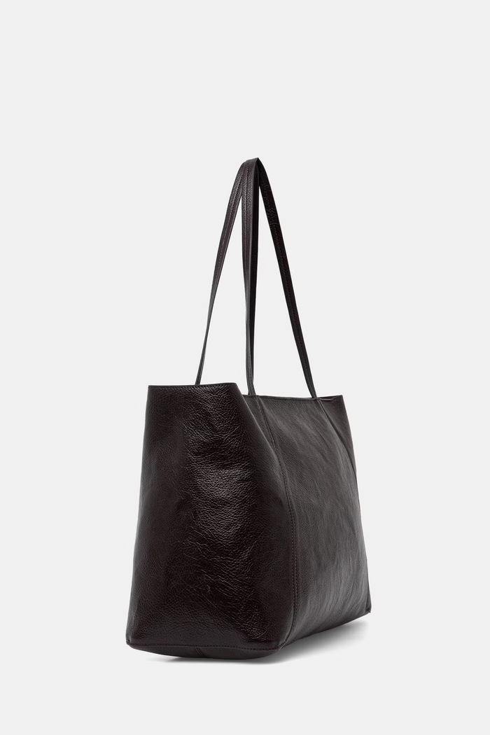Answear.LAB Torebka shopper damska z imitacji skóry P25259-1.hak brązowy WA26