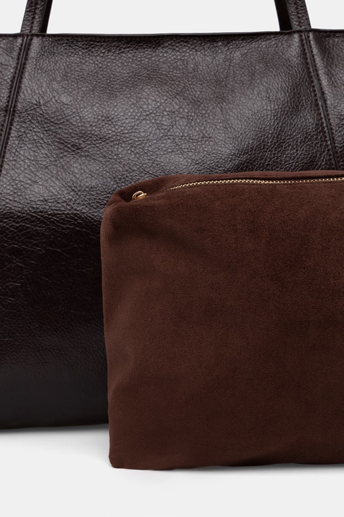 Torebka shopper damska z imitacji skóry Answear.LAB brązowy P25259-1.hak