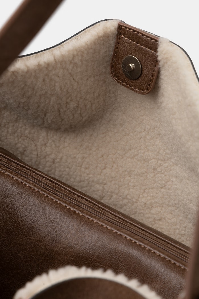 Torebka shopper damska z imitacji skóry Answear.LAB F3179-1.hak brązowy