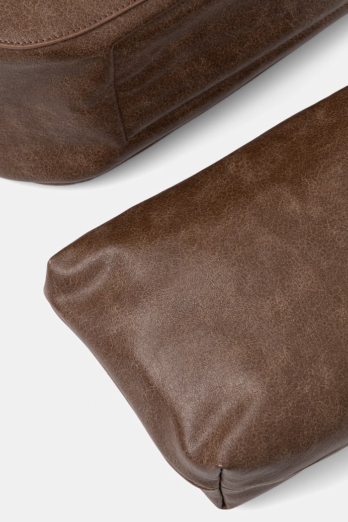 Torebka shopper damska z imitacji skóry Answear.LAB brązowy F3179-1.hak